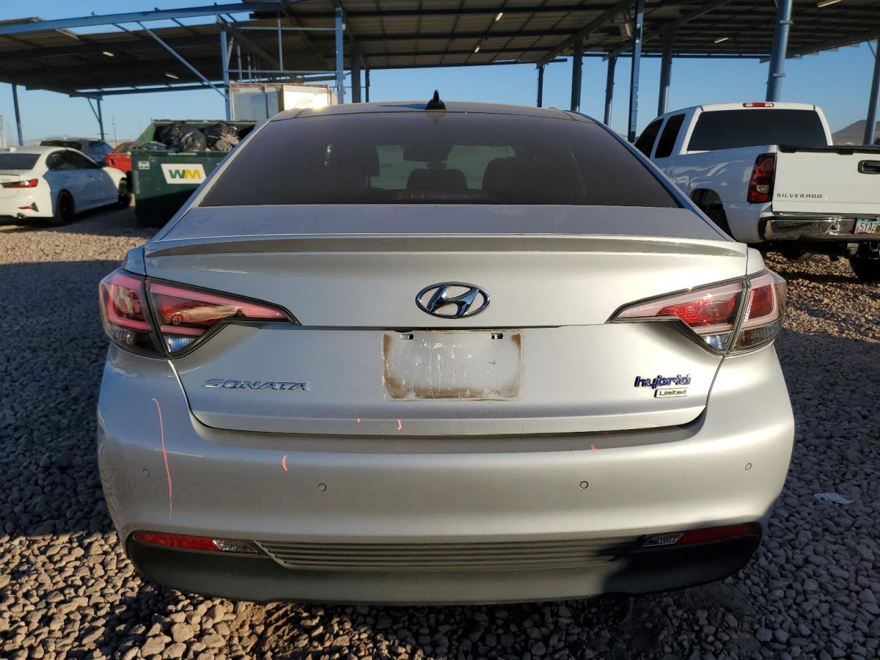 2016 Hyundai Sonata VIN KMHE34L16GA031925 Copart auction photo, side / front end damage thumbnail 6