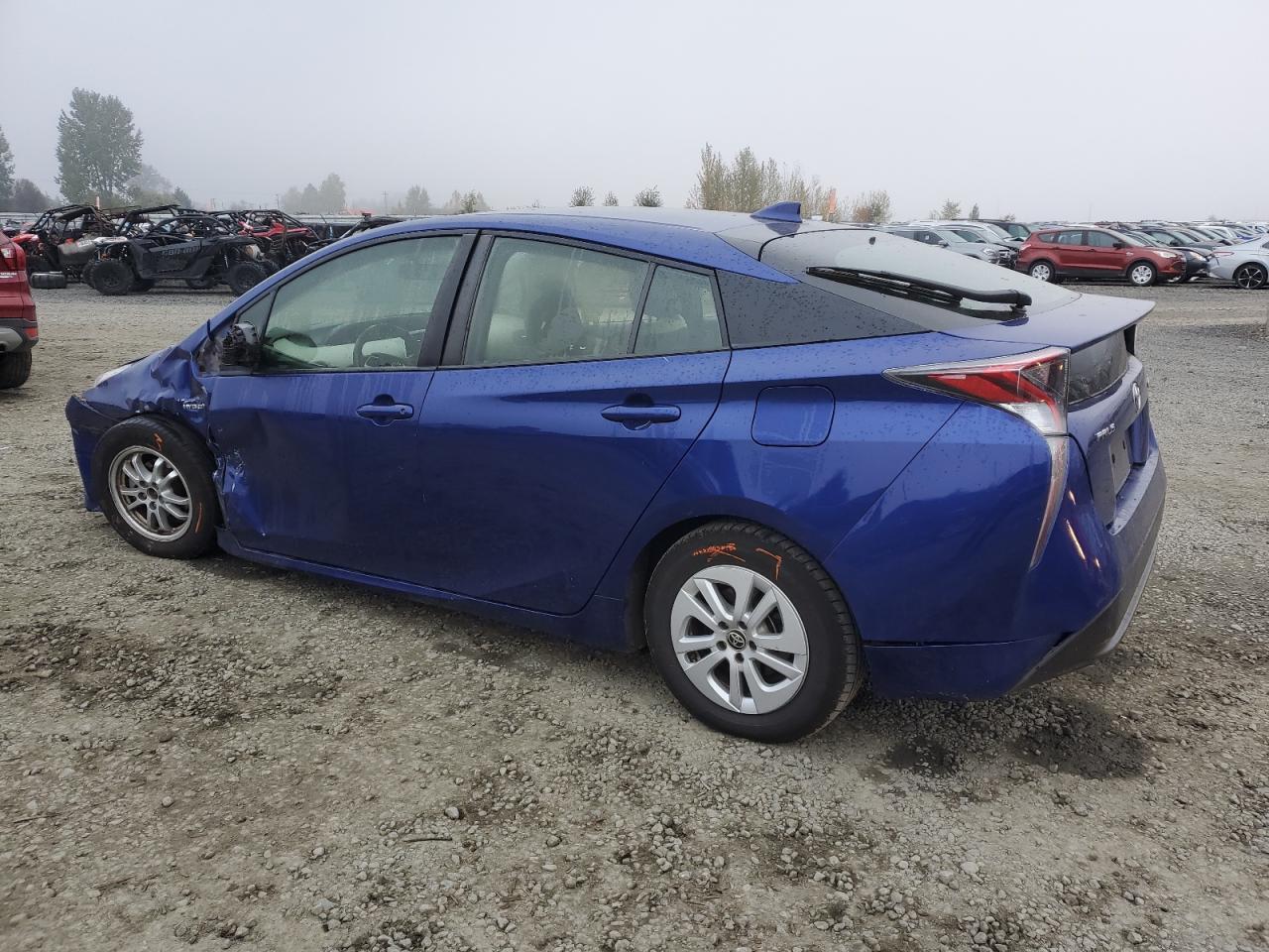 2016 Toyota Prius VIN JTDKBRFU2G3521473 Copart auction photo, side / front end damage thumbnail 2