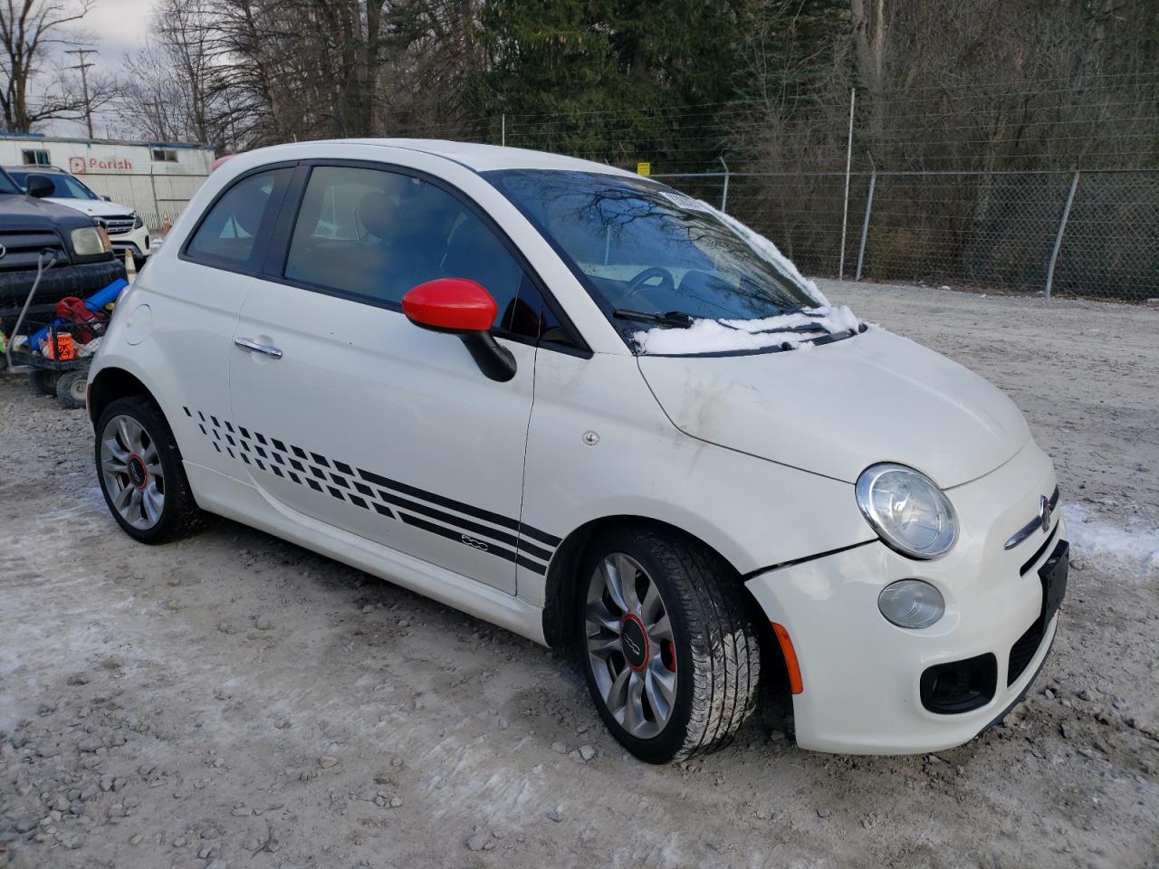 2016 Fiat 500 VIN 3C3CFFBR3GT118653 Copart auction photo, front end damage thumbnail 4