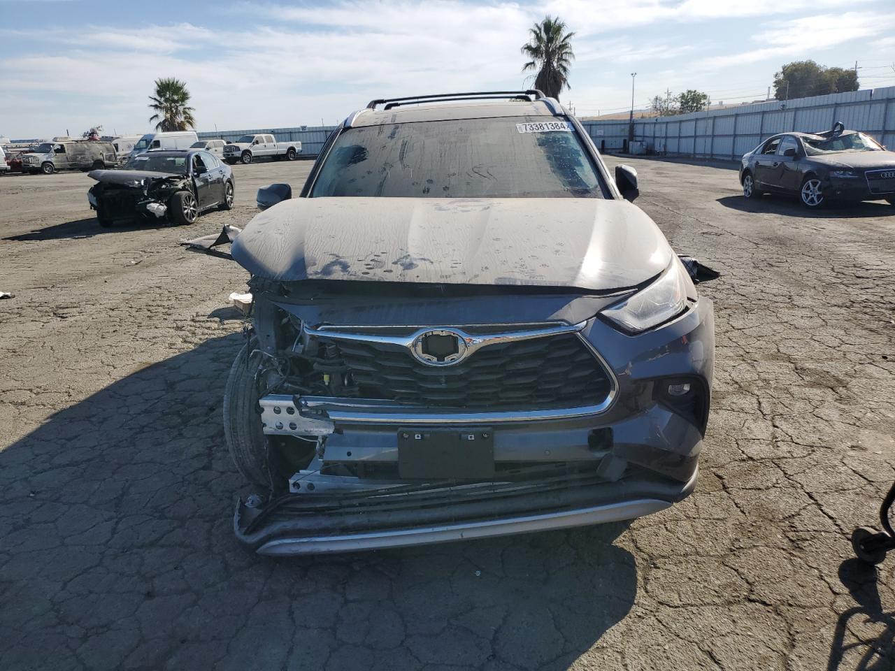 2021 Toyota Highlander VIN 5TDEBRCH9MS029814 Copart auction photo, front end damage thumbnail 5