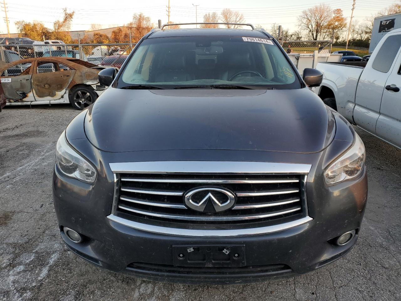 2014 Infiniti QX60 VIN 5N1AL0MMXEC504808 Copart auction photo, rear end damage thumbnail 5