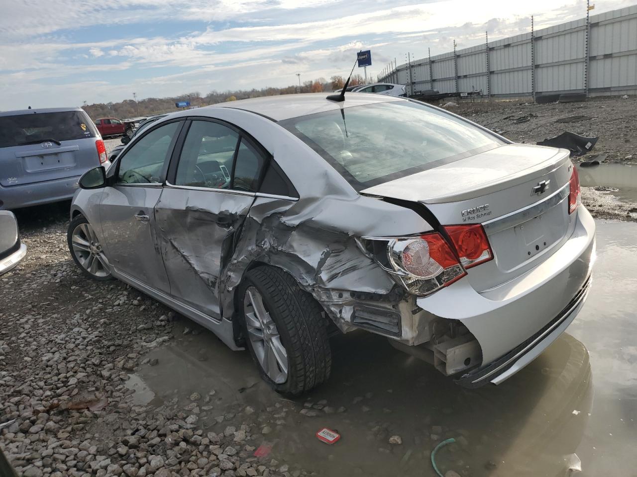 2014 Chevrolet Cruze VIN 1G1PG5SB1E7111086 Copart auction photo, side / rear end damage thumbnail 2