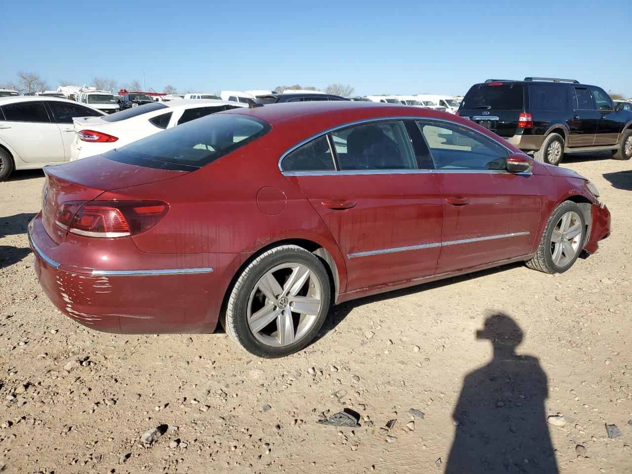 2014 Volkswagen Passat CC VIN WVWBN7AN2EE527559 Copart auction photo, front end damage thumbnail 3