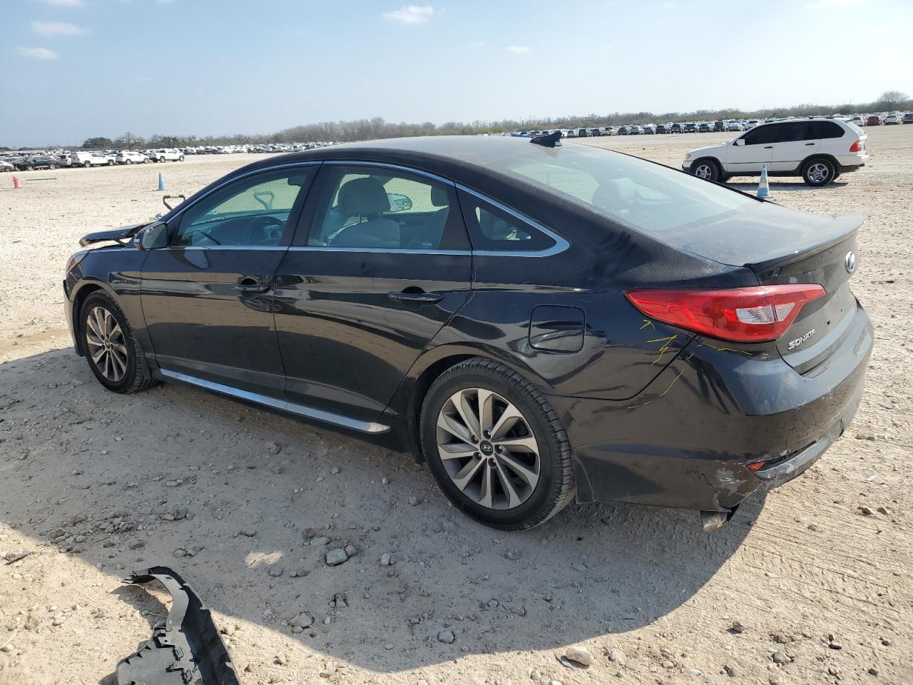 2017 Hyundai Sonata VIN 5NPE34AF4HH498919 Copart auction photo, front end / rear end damage thumbnail 2