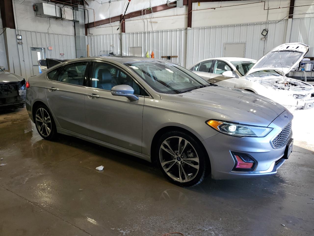 2020 Ford Fusion VIN 3FA6P0D90LR151803 Copart auction photo, side / rear end damage thumbnail 4