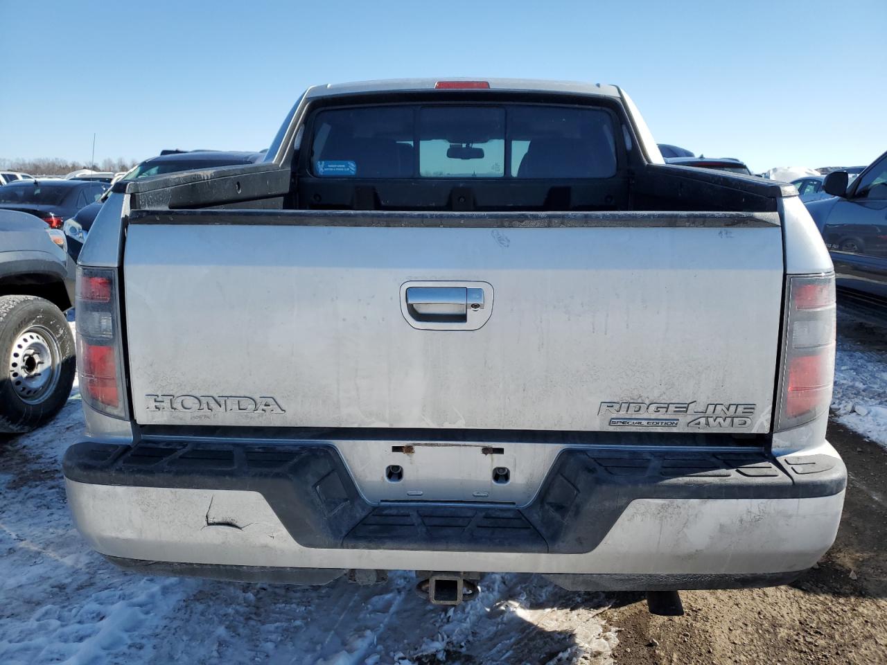 2014 Honda Ridgeline VIN 5FPYK1F60EB012969 Copart auction photo, front end / mechanical damage thumbnail 6