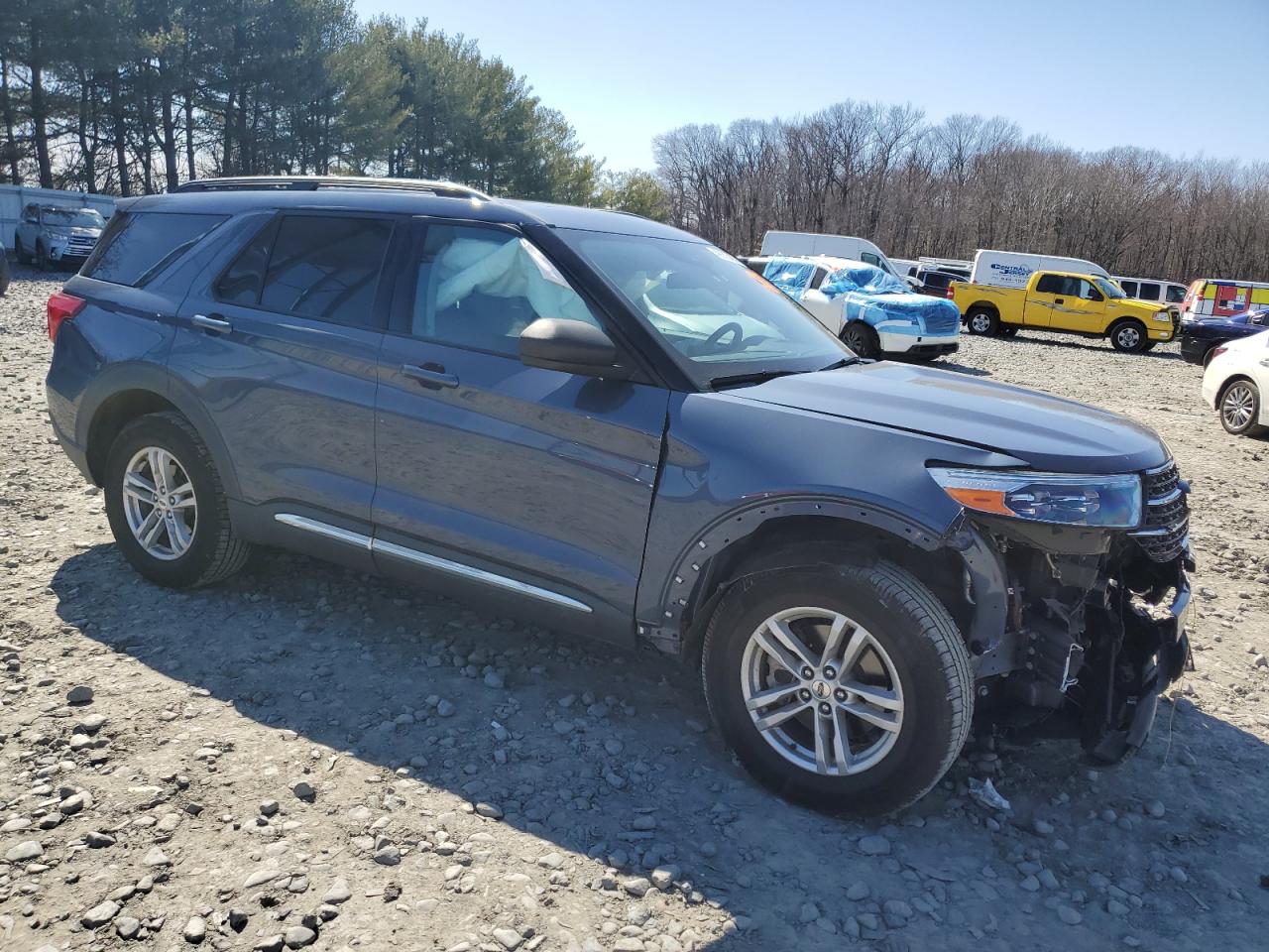 2021 Ford Explorer VIN 1FMSK8DH1MGA21739 Copart auction photo, front end damage thumbnail 4