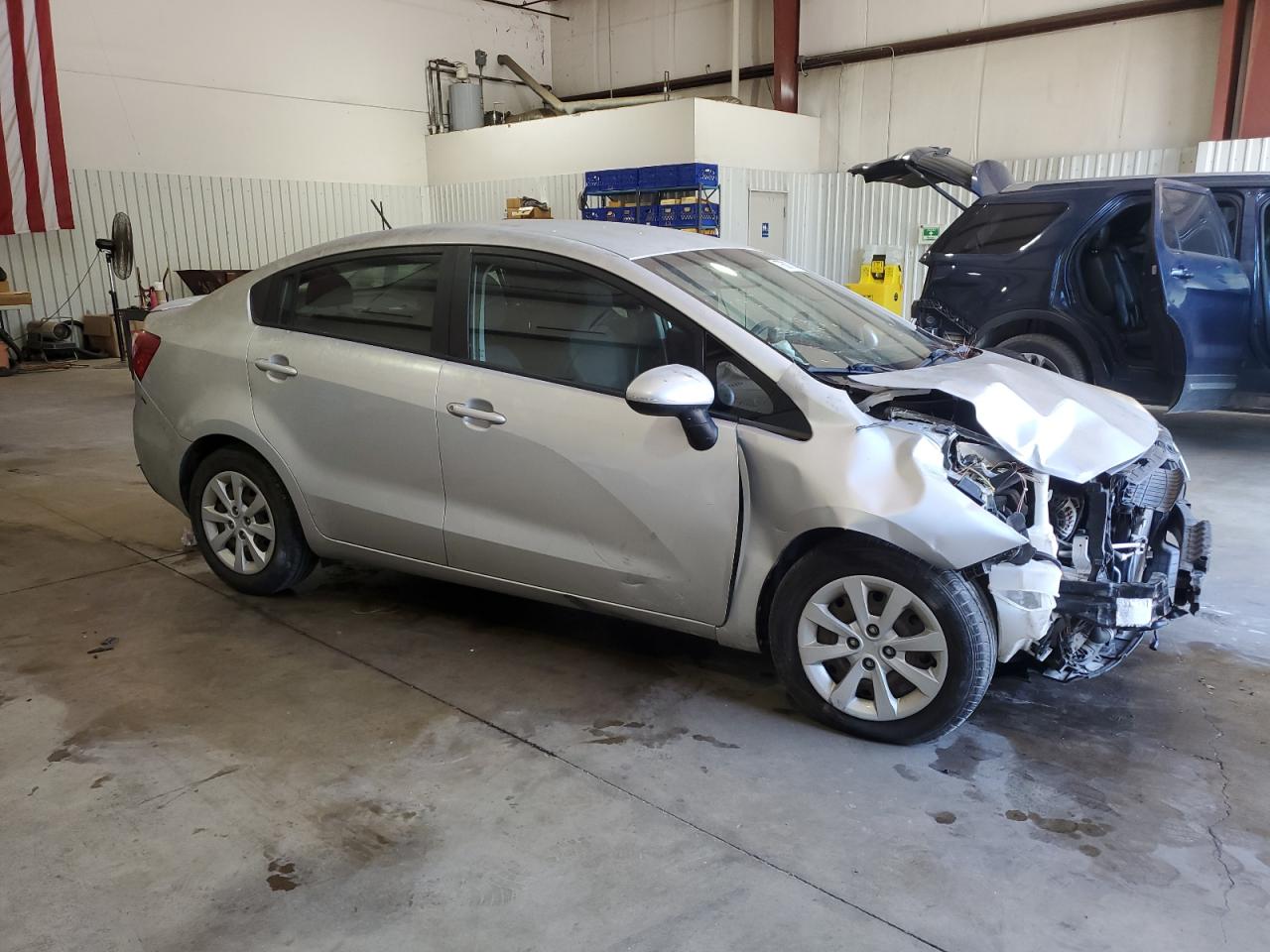 2014 KIA Rio VIN KNADM4A31E6416128 Copart auction photo, front end / minor dent/scratches damage thumbnail 4