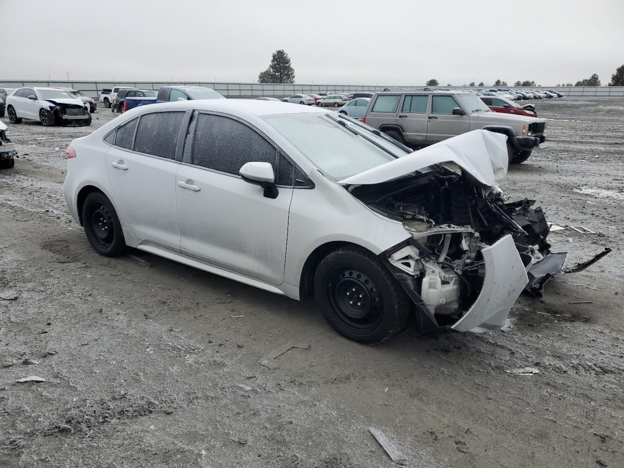 2020 Toyota Corolla VIN 5YFEPRAE4LP080476 Copart auction photo, front end / side damage thumbnail 4