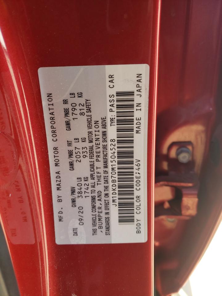 2021 Mazda CX-3 VIN JM1DKDB70M1504528 Copart auction photo, hail damage thumbnail 13