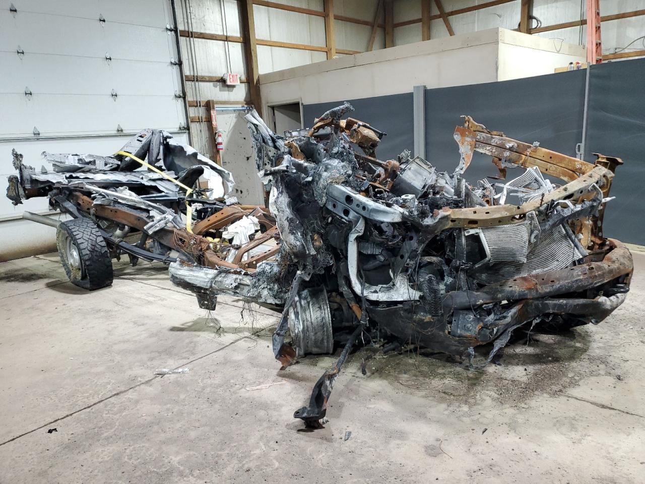2023 Ford F250 VIN 1FT7X2BAXPED58604 Copart auction photo, all over / burn damage thumbnail 4
