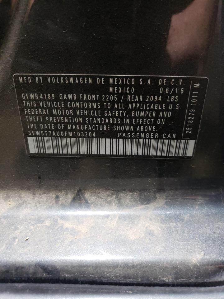 2015 Volkswagen GTI VIN 3VW5T7AU0FM103204 Copart auction photo, hail damage thumbnail 13