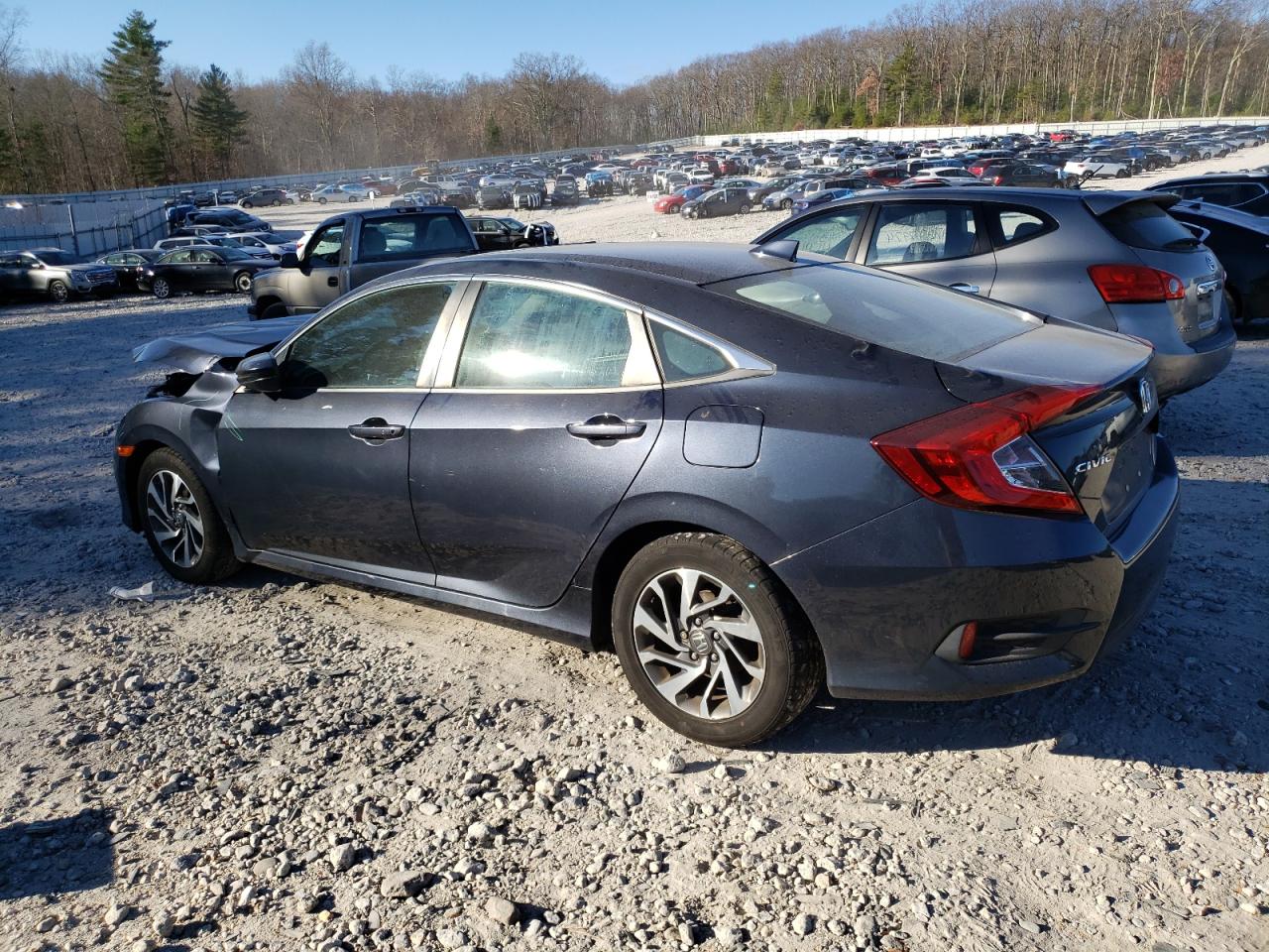 2018 Honda Civic VIN 2HGFC2F74JH546655 Copart auction photo, front end / minor dent/scratches damage thumbnail 2