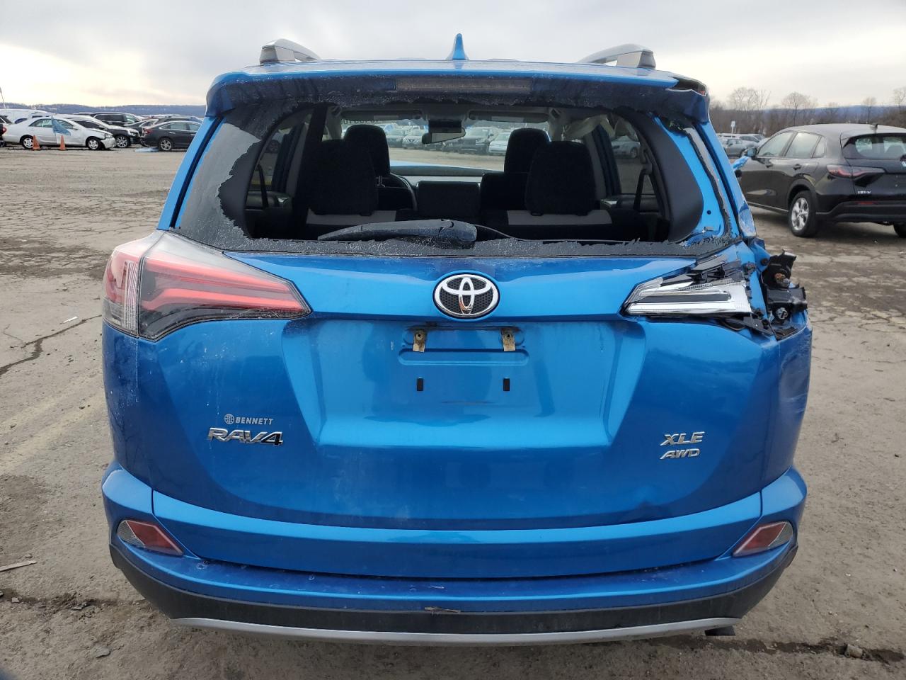 2018 Toyota RAV 4 VIN JTMRFREV0JJ741646 Copart auction photo, front end / rear end damage thumbnail 6