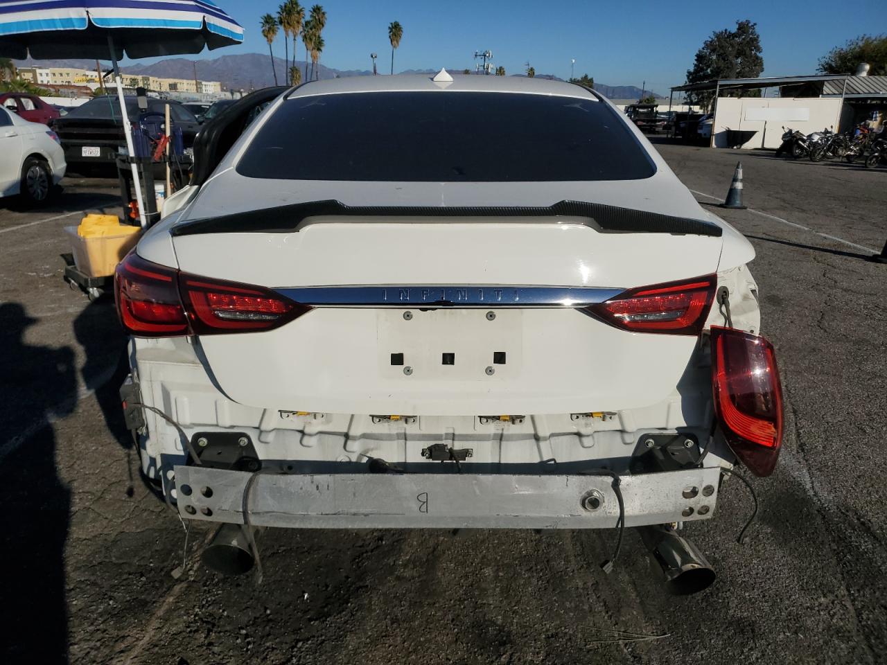 2019 Infiniti Q50 VIN JN1EV7AP3KM542171 Copart auction photo, undercarriage / all over damage thumbnail 6