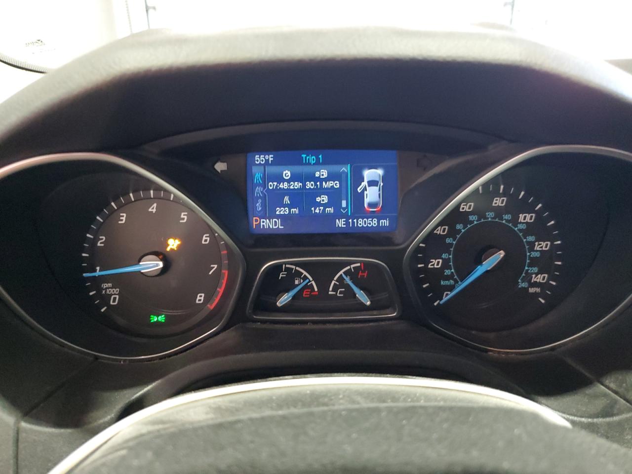 2014 Ford Focus VIN 1FADP3F2XEL344874 Copart auction photo, front end / side damage thumbnail 9