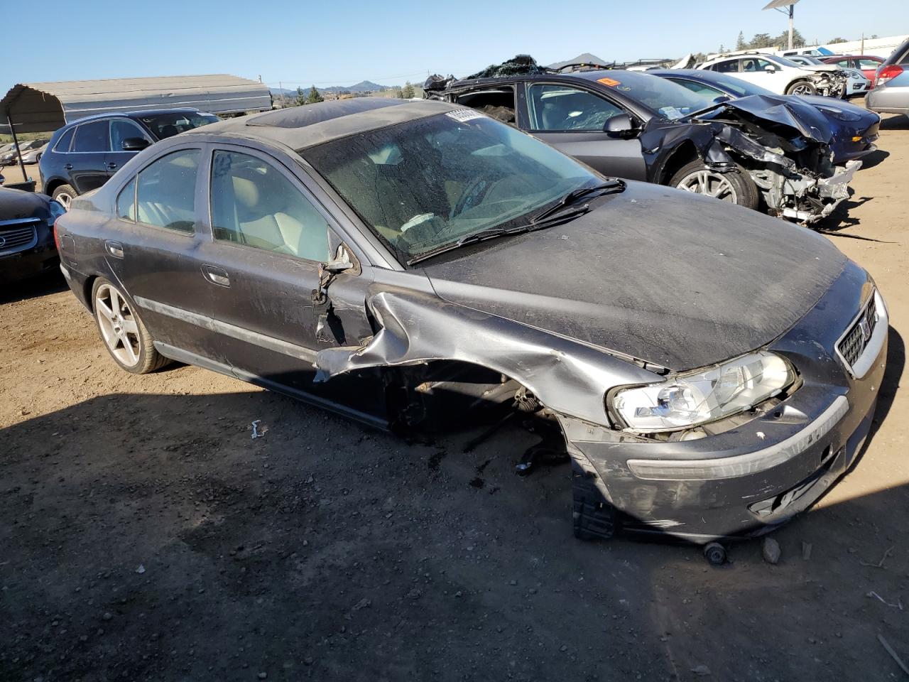 2004 Volvo S60 VIN YV1RH52Y142347342 Copart auction photo, undercarriage / front end damage thumbnail 4