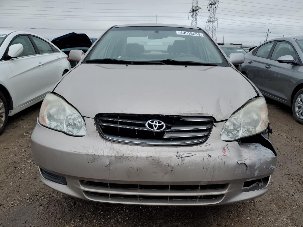 2003 Toyota Corolla VIN 1NXBR38E93Z148947 Copart auction photo, rear end / front end damage thumbnail 5