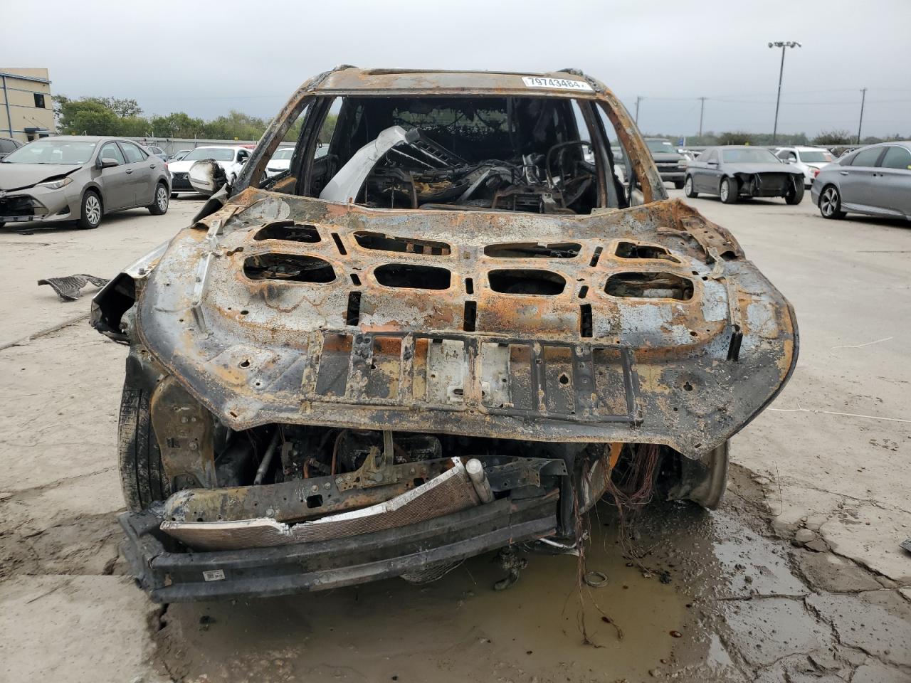 2021 Hyundai Palisade VIN KM8R54HE1MU187730 Copart auction photo, burn damage thumbnail 5