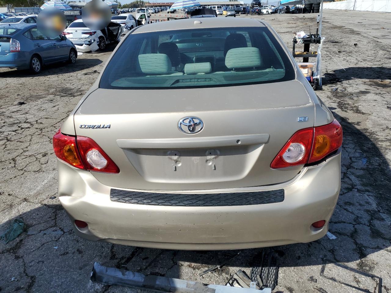 2009 Toyota Corolla VIN 1NXBU40E29Z030196 Copart auction photo, rear end damage thumbnail 6