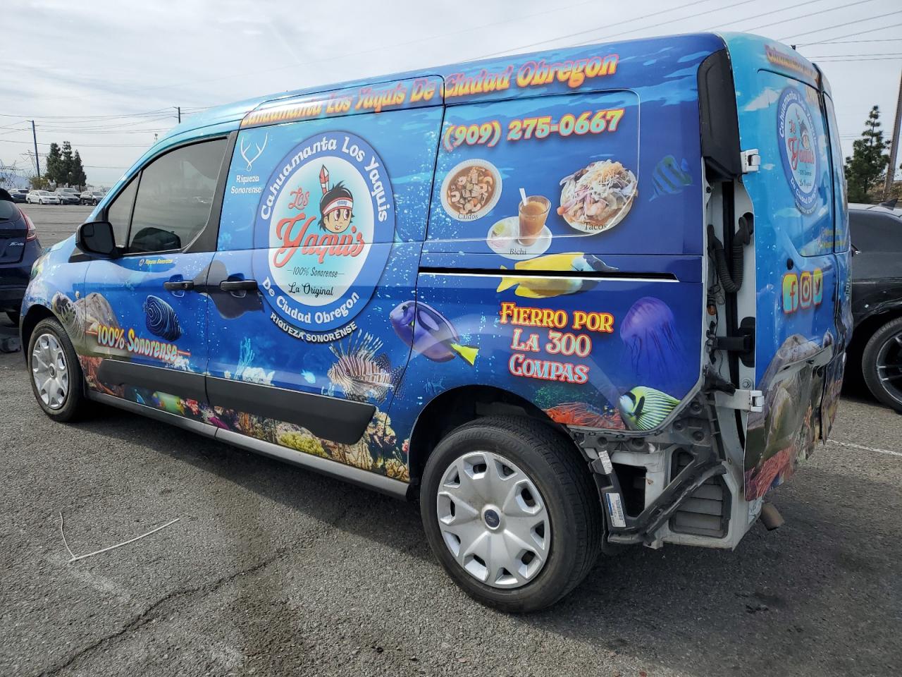 2015 Ford Transit VIN NM0LS7E78F1183394 Copart auction photo, rear end damage thumbnail 2