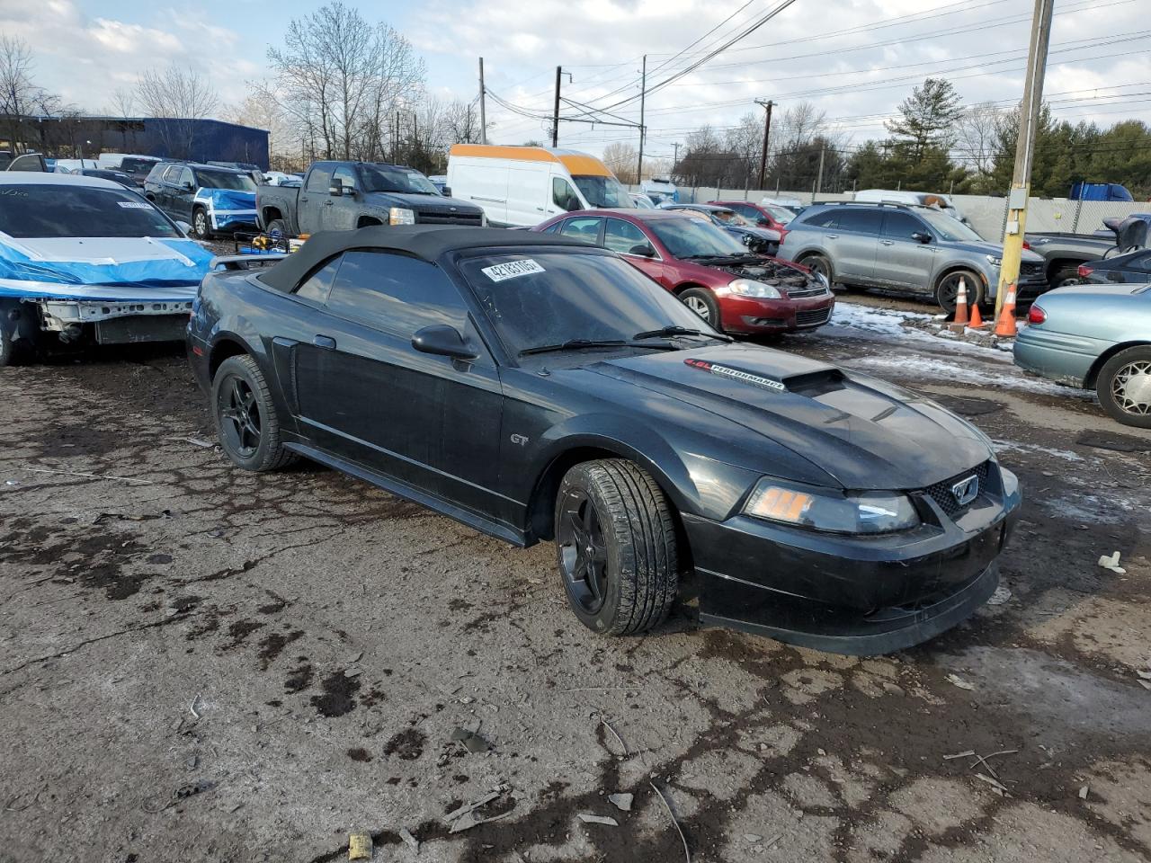 2002 Ford Mustang VIN 1FAFP45X02F174563 Copart auction photo, rear end damage thumbnail 4