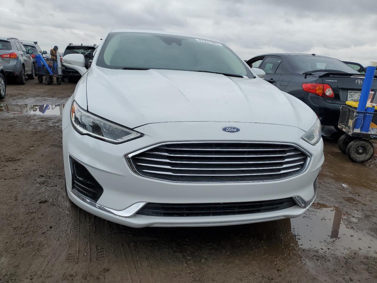 2020 Ford Fusion VIN 3FA6P0CD7LR192497 Copart auction photo, side / rear end damage thumbnail 5