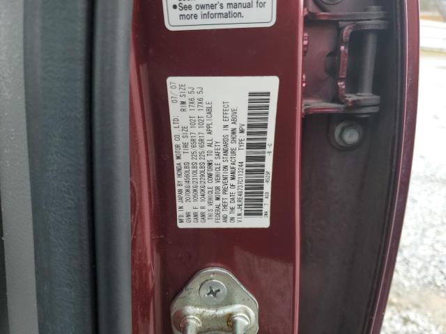 2007 Honda CR-V VIN JHLRE48737C113244 Copart auction photo, rear end / side damage thumbnail 12
