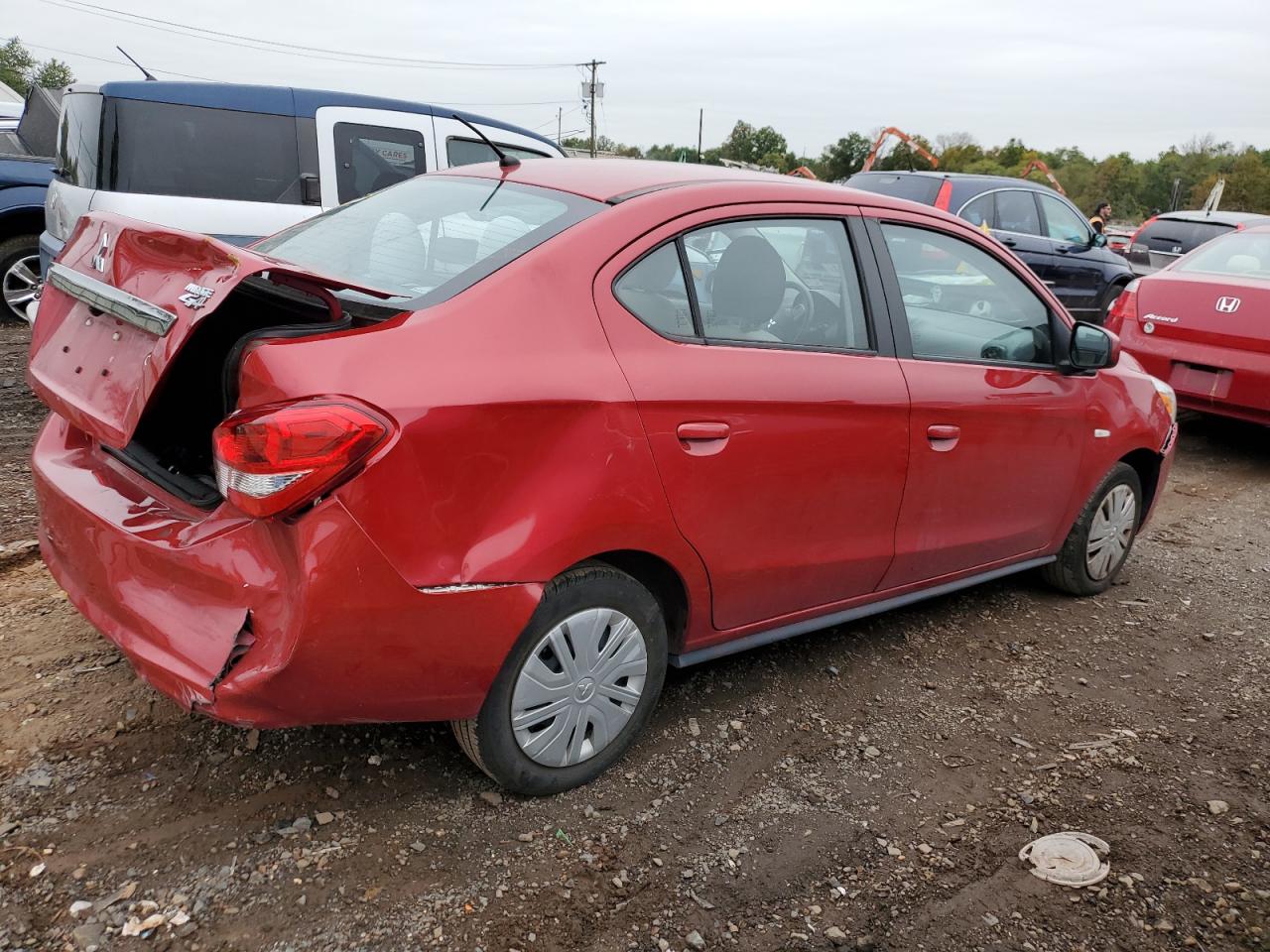 2019 Mitsubishi Mirage VIN ML32F3FJXKHF01769 Copart auction photo, rear end / front end damage thumbnail 3