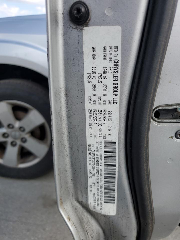 2012 Dodge Journey VIN 3C4PDCBG7CT143677 Copart auction photo, side damage thumbnail 13