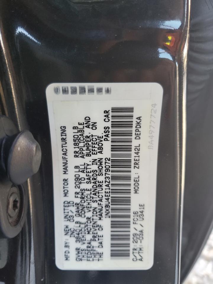 2010 Toyota Corolla VIN 1NXBU4EE1AZ379072 Copart auction photo, front end / rear end damage thumbnail 12