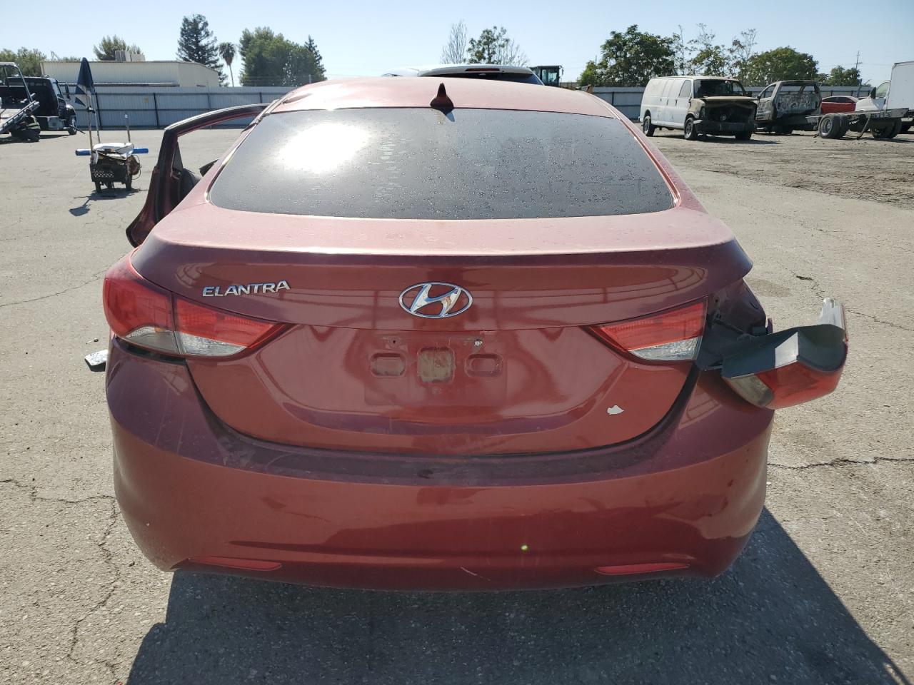 2013 Hyundai Elantra VIN KMHDH4AE7DU528849 Copart auction photo, all over damage thumbnail 6