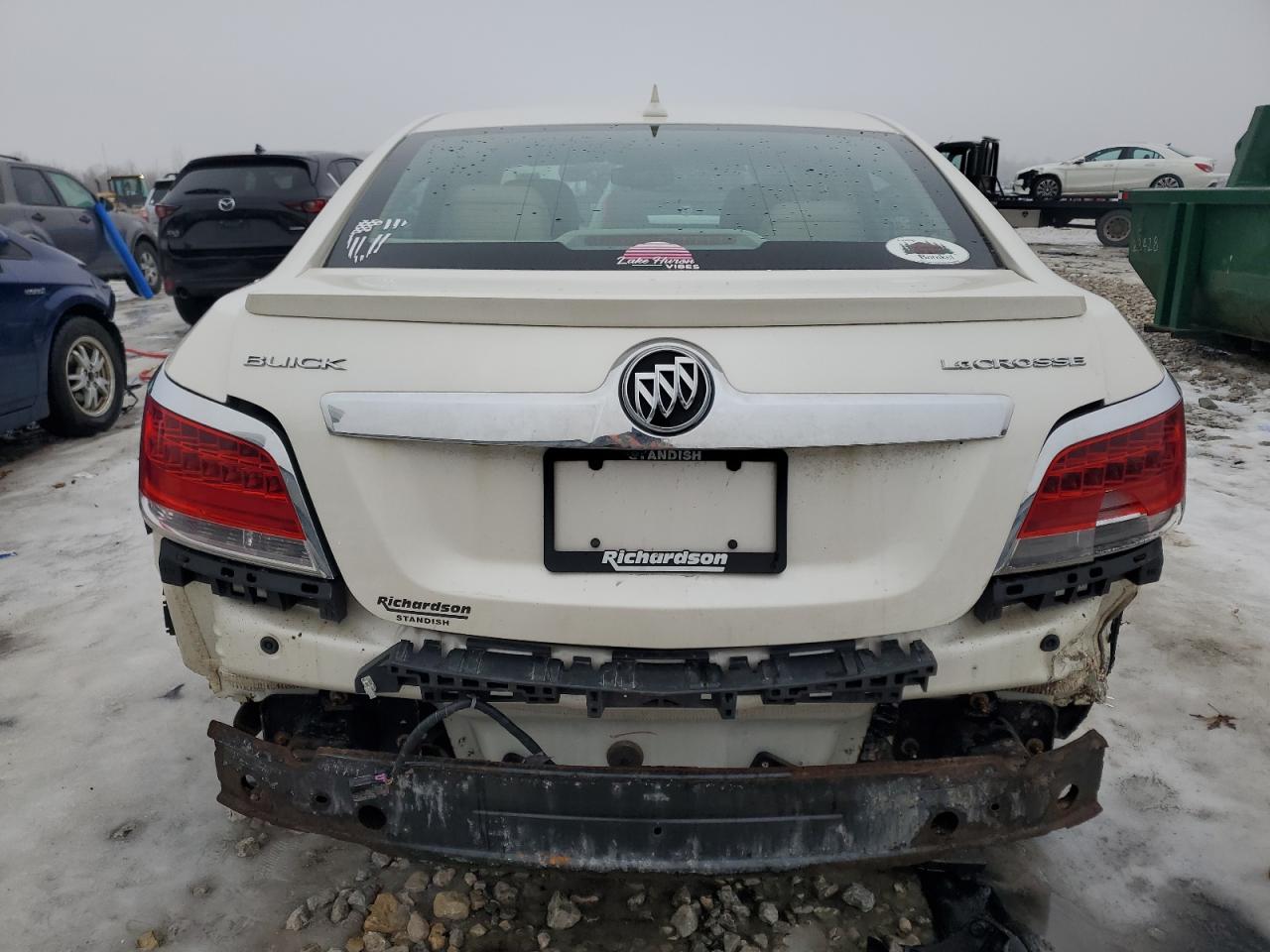 2013 Buick LaCrosse VIN 1G4GC5ERXDF147709 Copart auction photo, rear end damage thumbnail 6
