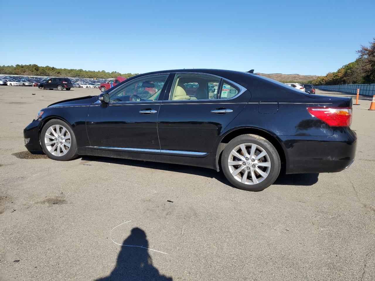 2012 Lexus LS VIN JTHCL5EF4C5014990 Copart auction photo, front end / side damage thumbnail 2