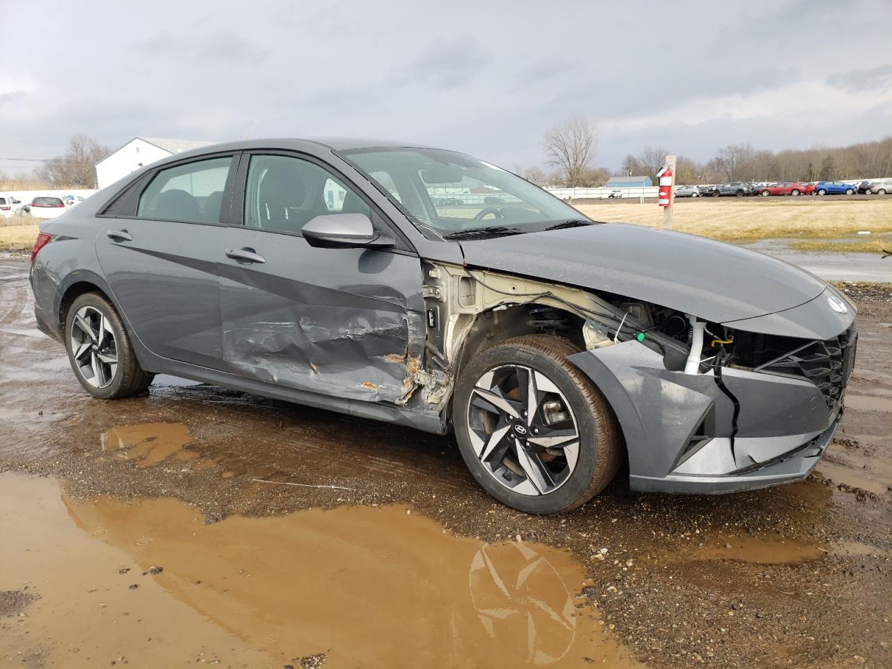 2023 Hyundai Elantra VIN KMHLS4AG6PU582131 Copart auction photo, front end / side damage thumbnail 4