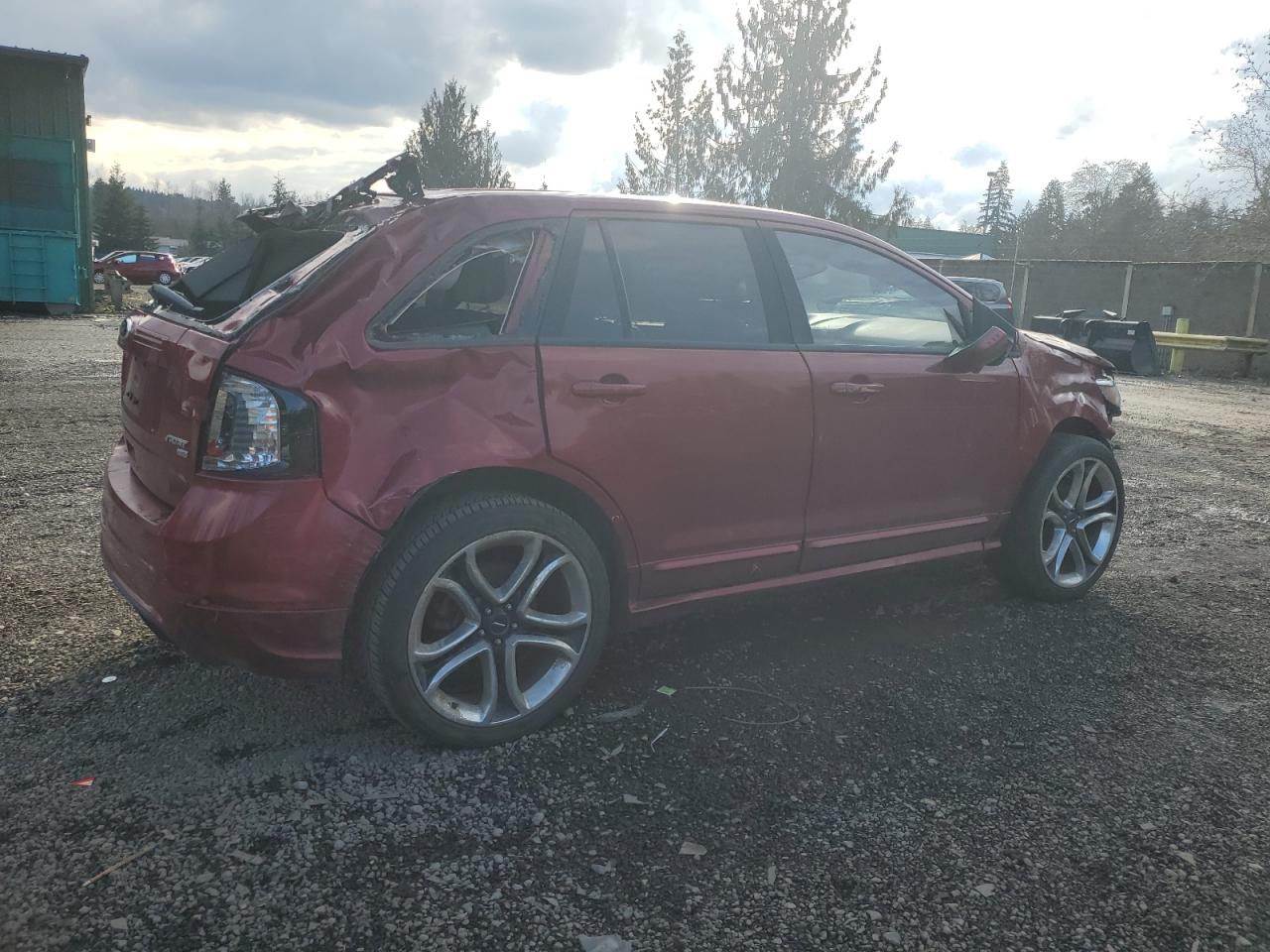 2013 Ford Edge VIN 2FMDK4AK9DBA90929 Copart auction photo, rollover damage thumbnail 3