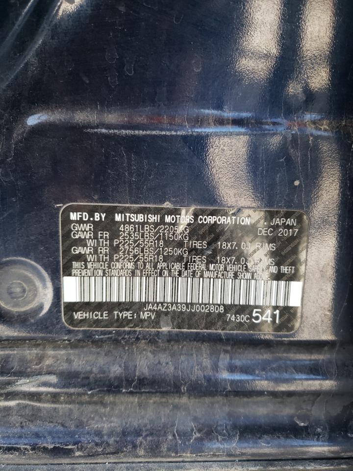 2018 Mitsubishi Outlander VIN JA4AZ3A39JJ002808 Copart auction photo, side / undercarriage damage thumbnail 16