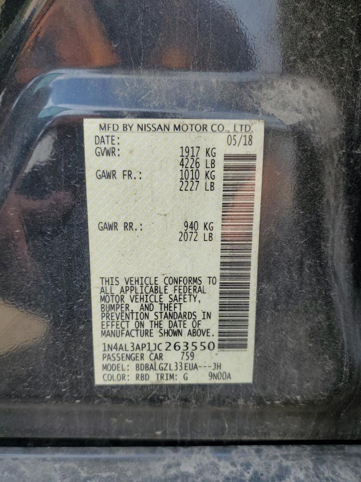 2018 Nissan Altima VIN 1N4AL3AP1JC263550 Copart auction photo, front end damage thumbnail 13