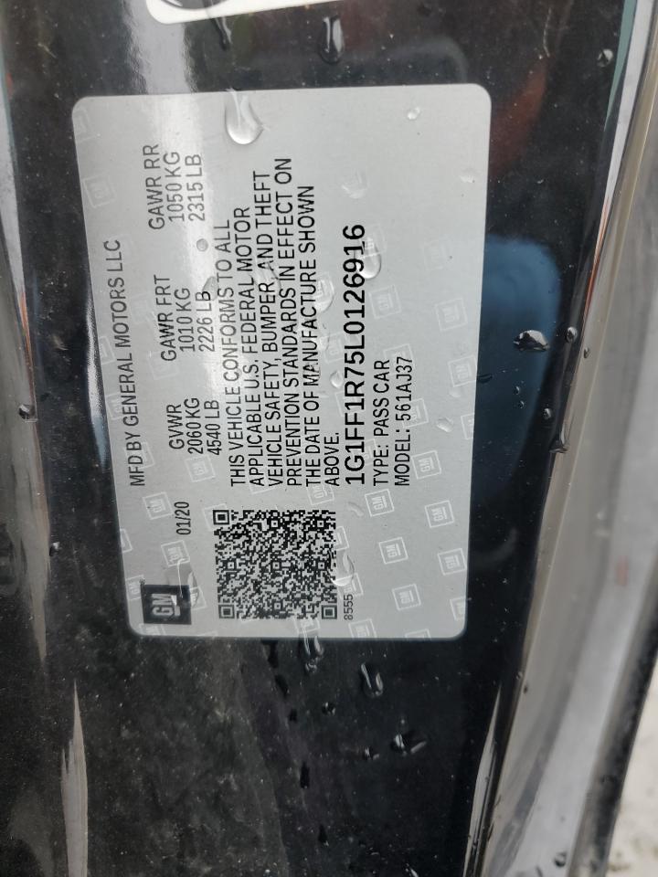 2020 Chevrolet Camaro VIN 1G1FF1R75L0126916 Copart auction photo, front end / minor dent/scratches damage thumbnail 12