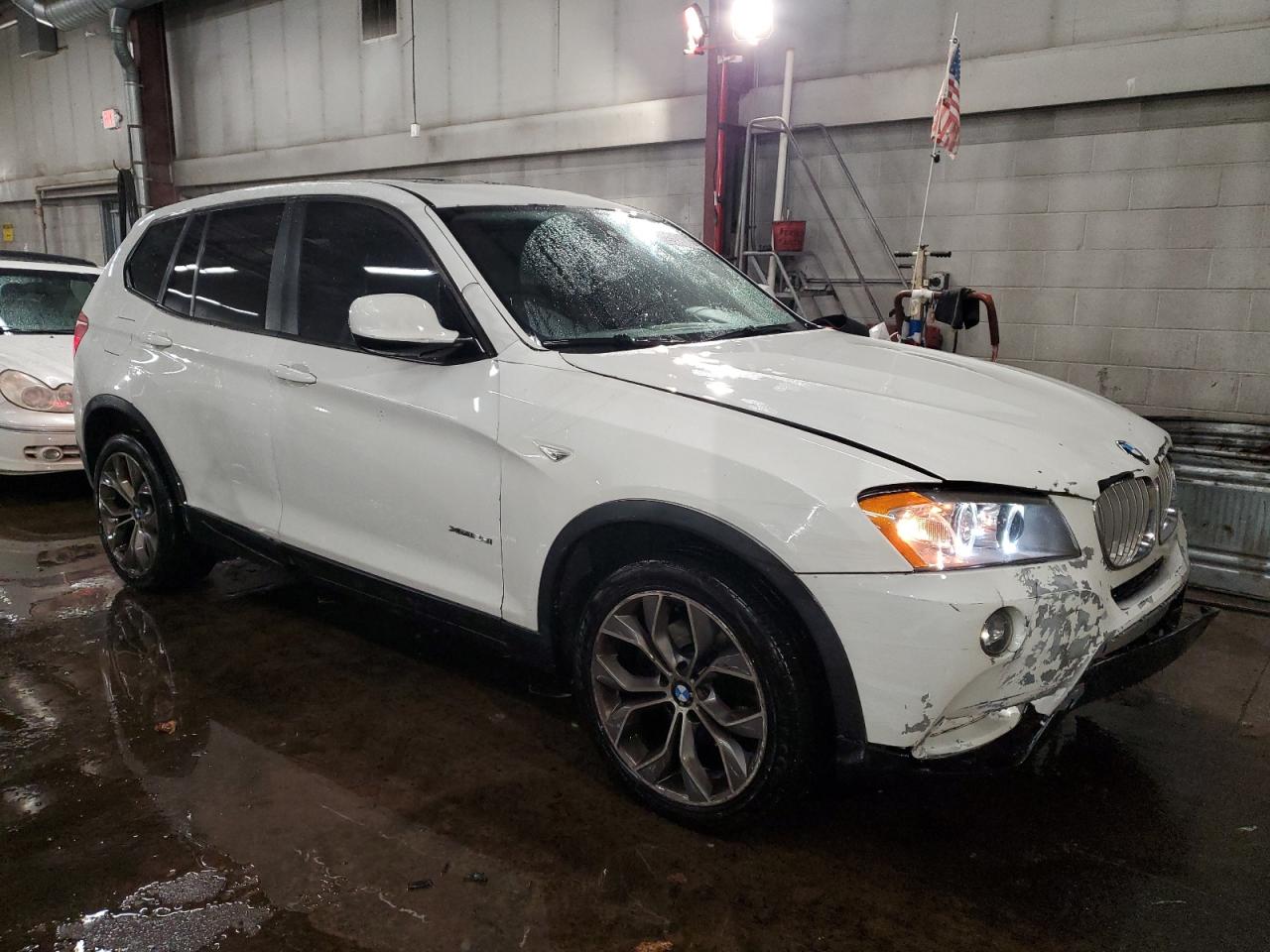 2011 BMW X3 VIN 5UXWX5C53BL715445 Copart auction photo, front end / side damage thumbnail 4