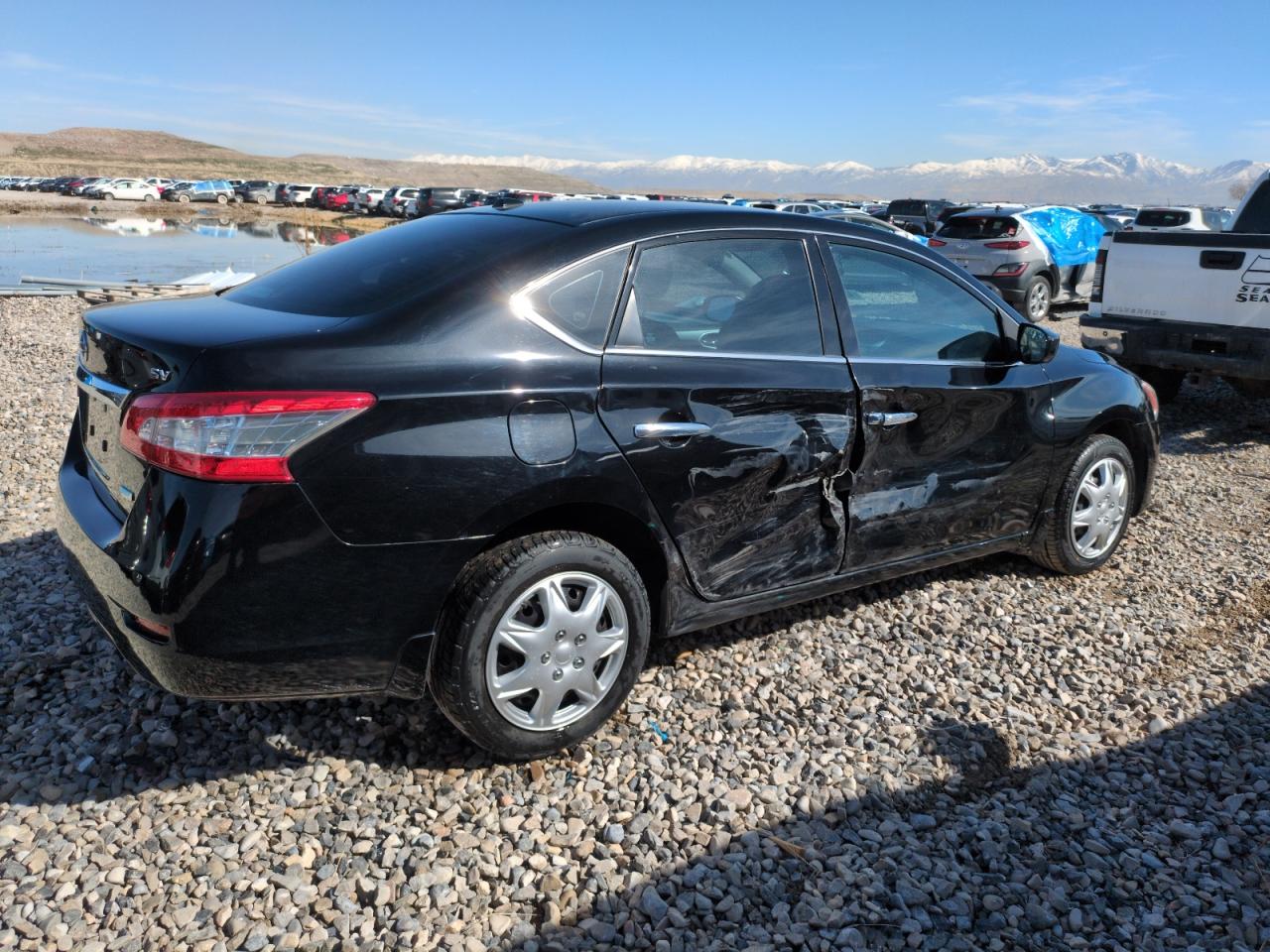 2014 Nissan Sentra VIN 3N1AB7AP2EY287473 Copart auction photo, side damage thumbnail 3