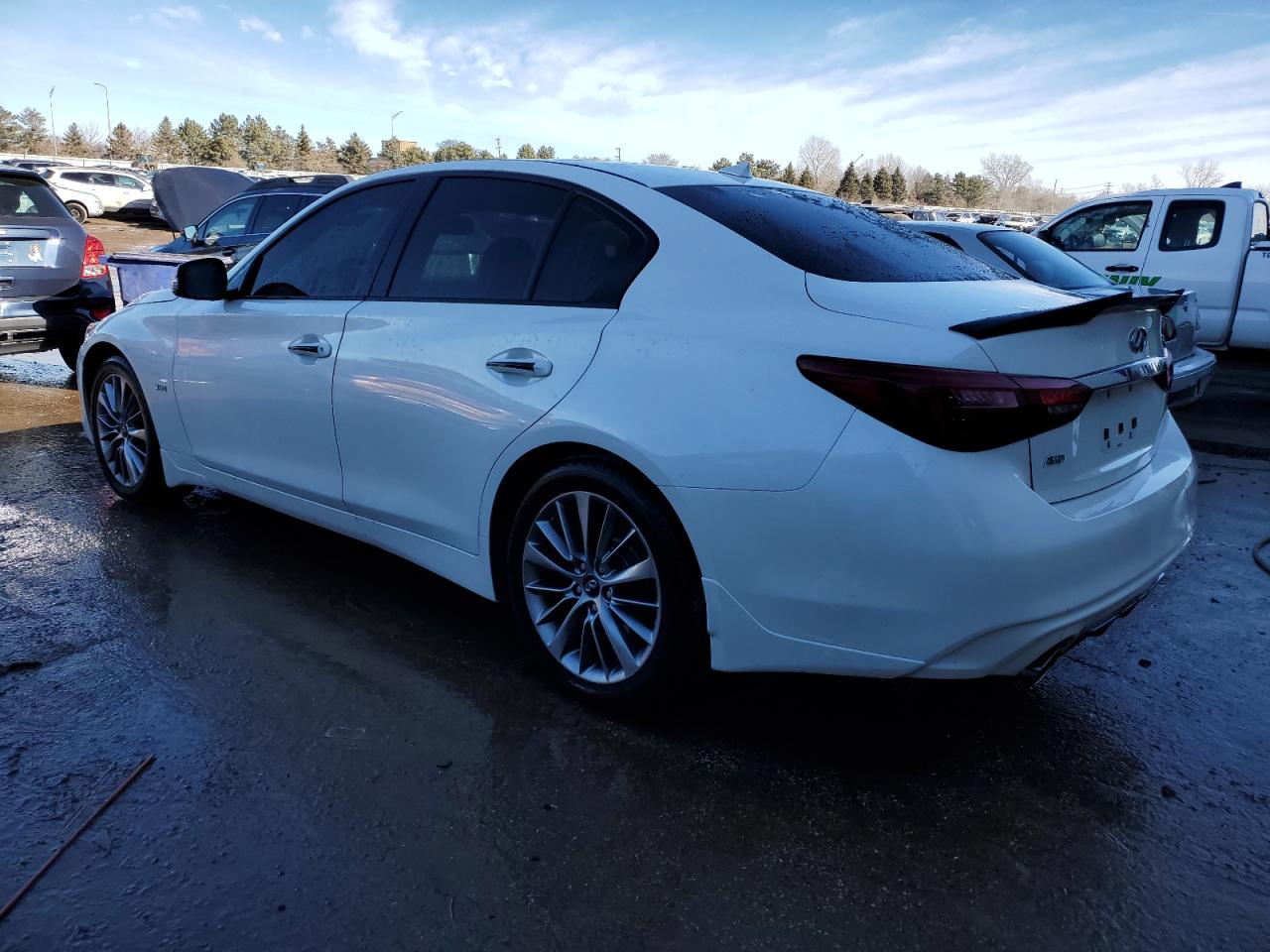 2018 Infiniti Q50 VIN JN1EV7AR4JM444492 Copart auction photo, rear end / front end damage thumbnail 2