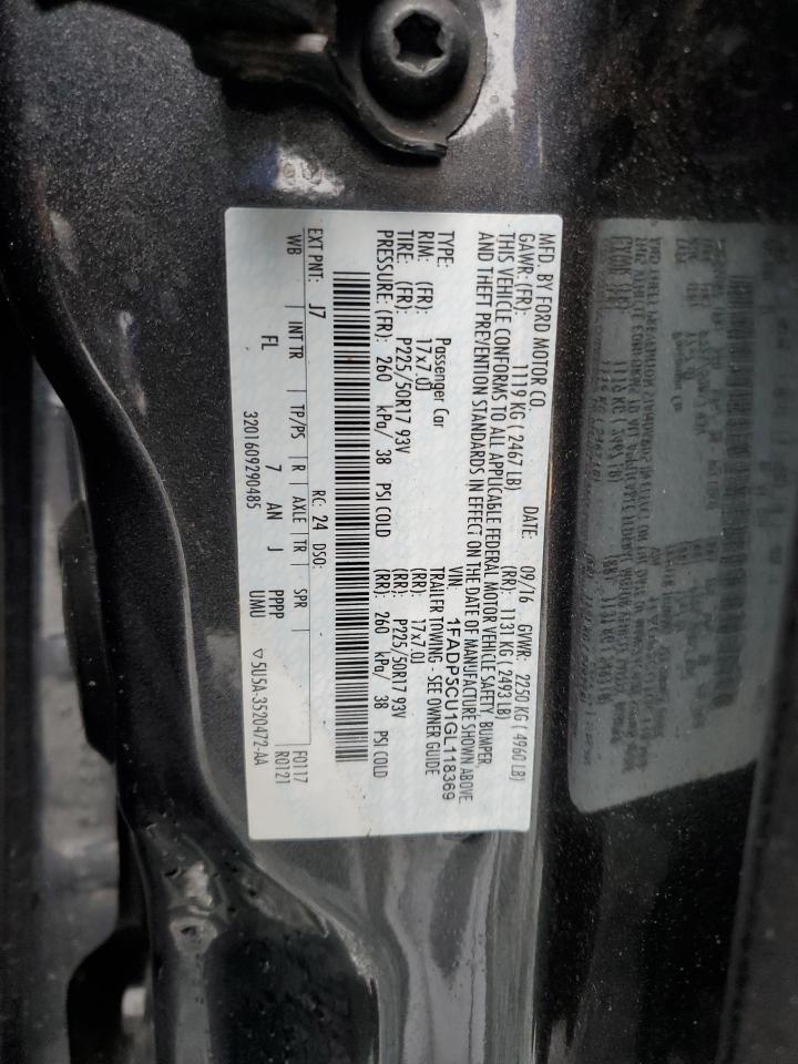 2016 Ford C-MAX VIN 1FADP5CU1GL118369 Copart auction photo, minor dent/scratches damage thumbnail 14