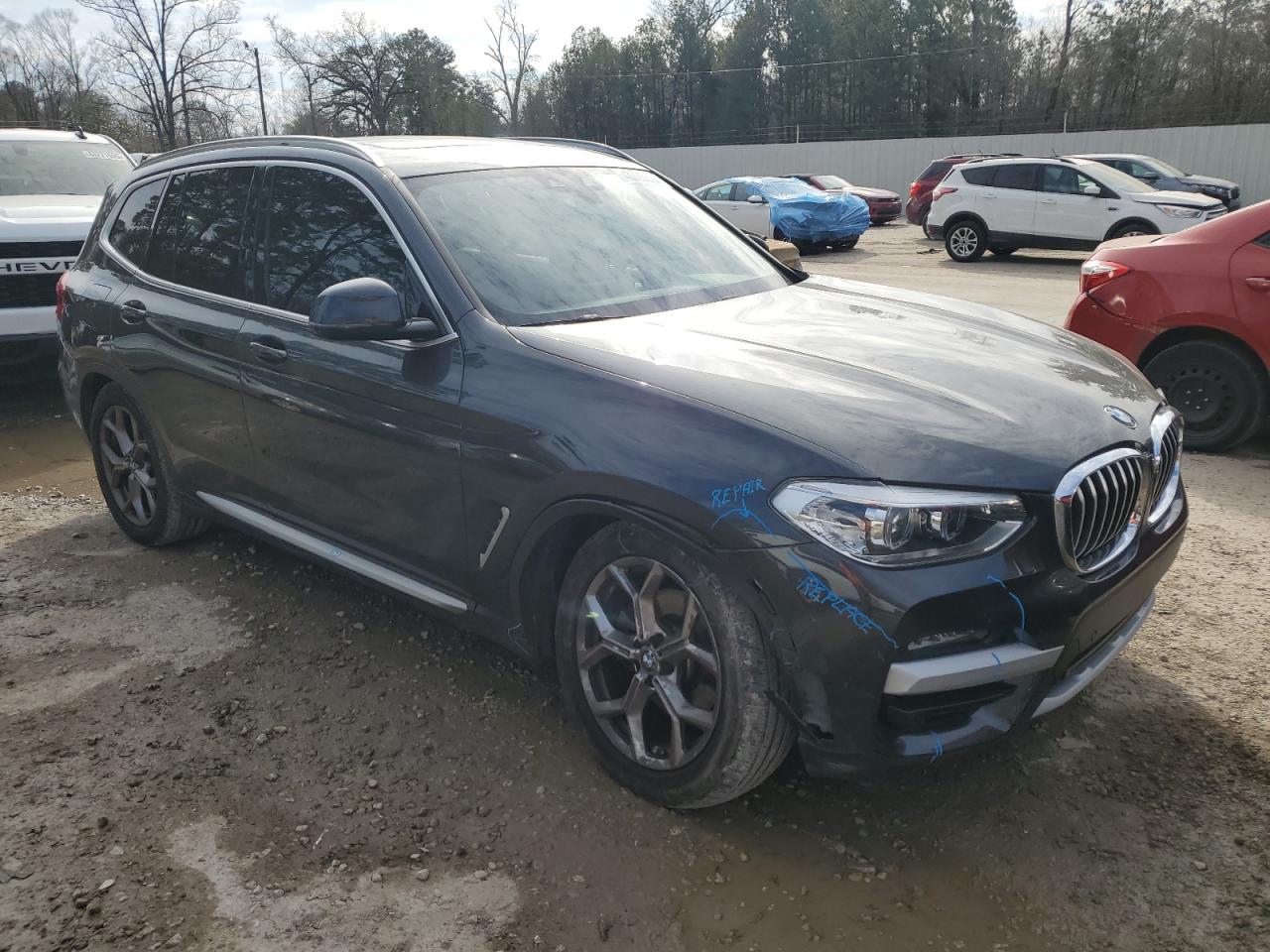 2021 BMW X3 VIN 5UXTY3C03M9E22527 Copart auction photo, front end damage thumbnail 4