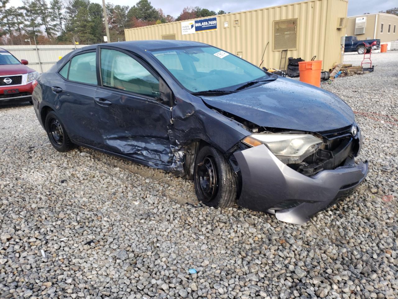 2014 Toyota Corolla VIN 2T1BPRHE6EC069605 Copart auction photo, side / front end damage thumbnail 4
