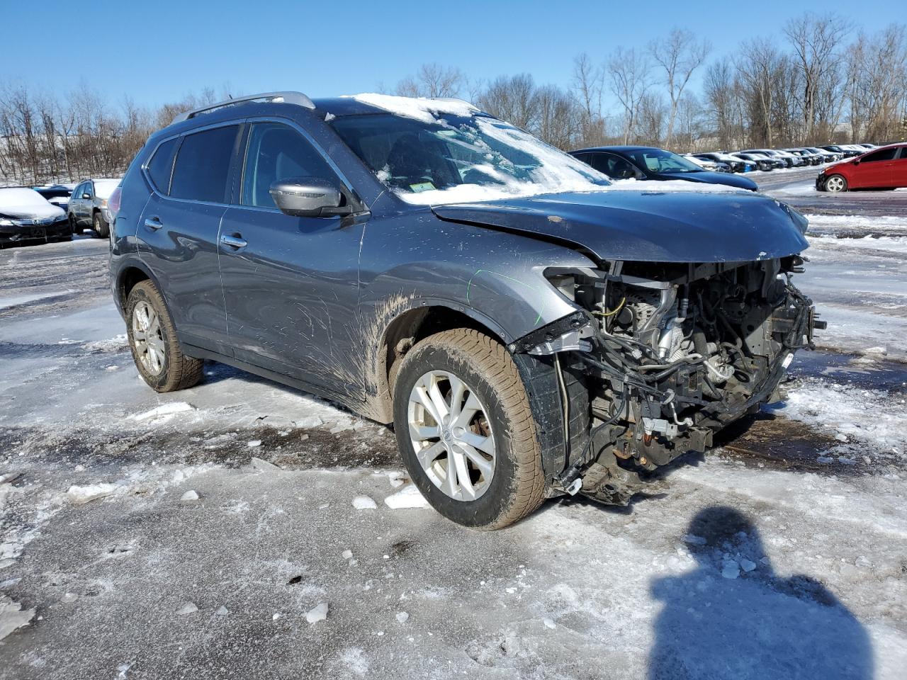 2016 Nissan Rogue VIN KNMAT2MV0GP639168 Copart auction photo, front end damage thumbnail 4