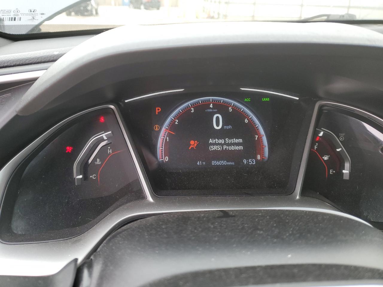 2019 Honda Civic VIN 2HGFC2F85KH581389 Copart auction photo, front end / rear end damage thumbnail 9