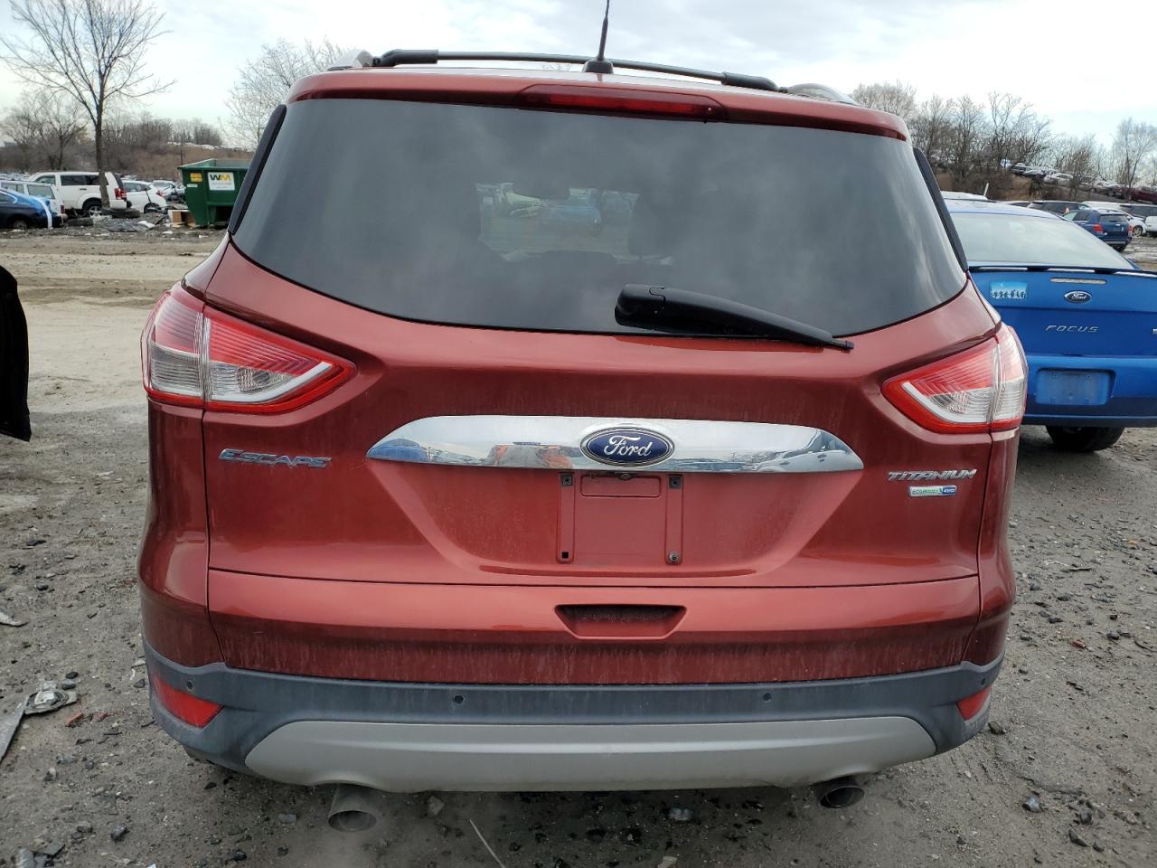 2014 Ford Escape VIN 1FMCU9J97EUB38178 Copart auction photo, front end / undercarriage damage thumbnail 6