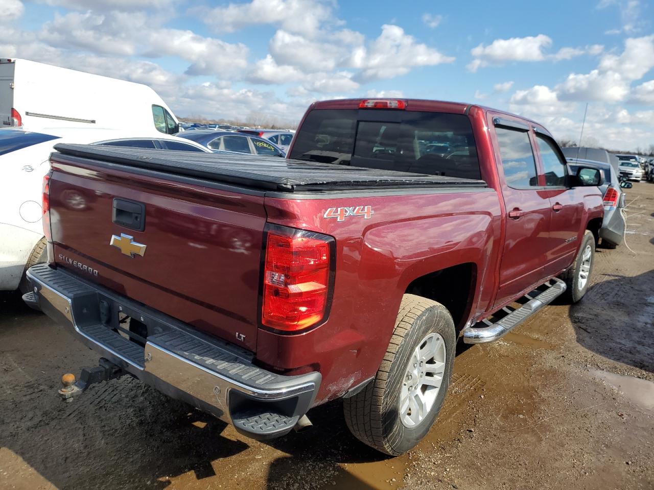 2017 Chevrolet Silverado VIN 3GCUKRECXHG250873 Copart auction photo, front end / side damage thumbnail 3