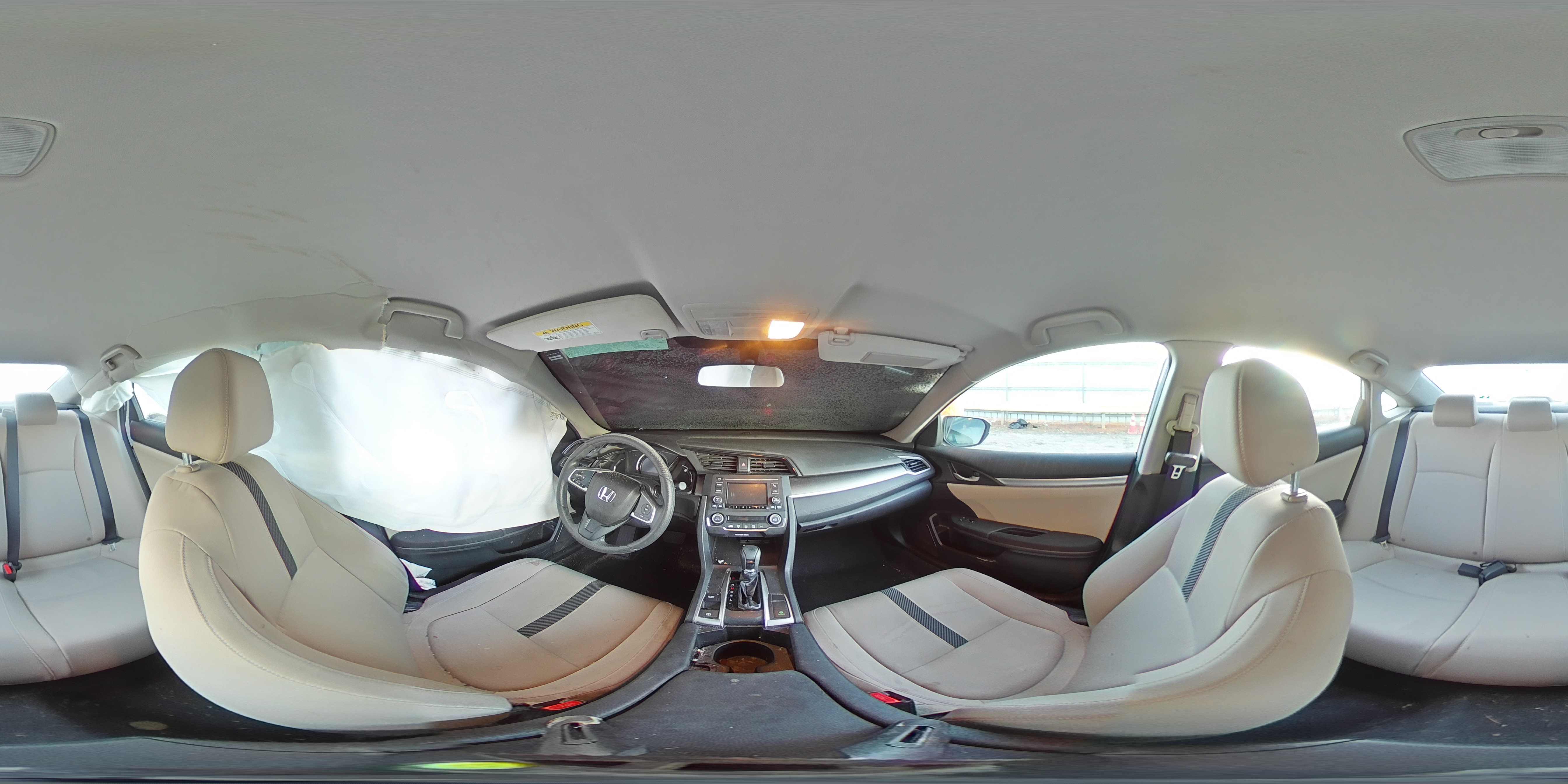 2018 Honda Civic VIN 2HGFC2F50JH555917 Copart auction photo, all over damage thumbnail 13